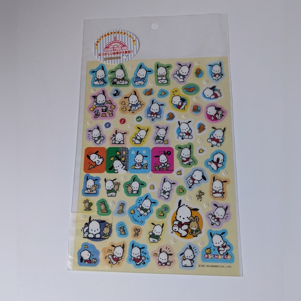 Vintage Pochacco Sanrio Puroland Edition Sticker Sheet Brand New In Pack